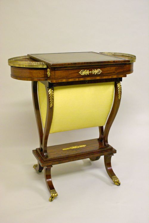 A George III Period Work and Games Table.