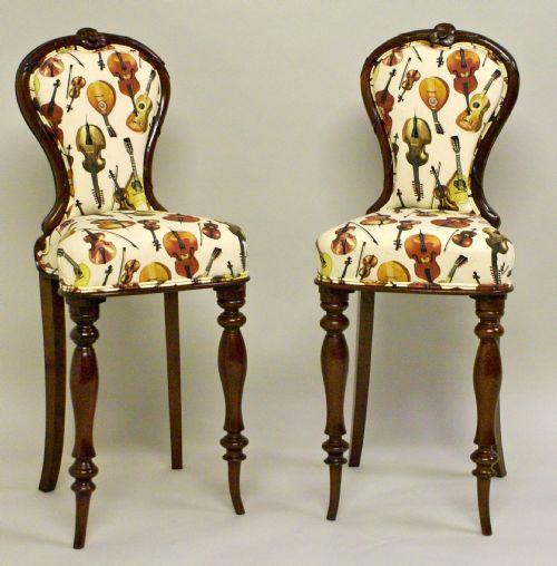 A Very Unusual Pair of Cellists Chairs