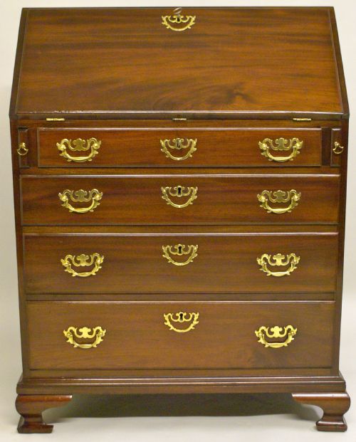 A Rare and Unusually Small, George II Mahogany Bureau
