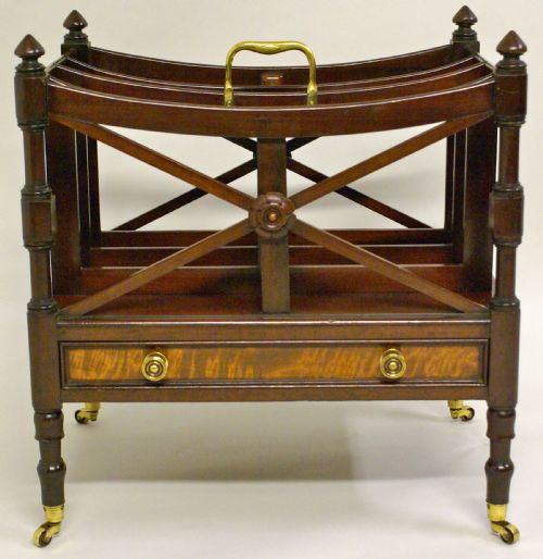 An Unusual William IV Mahogany Canterbury.