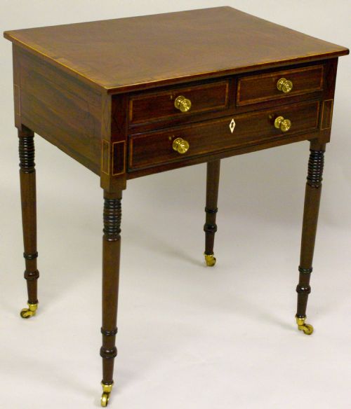 A George IV Mahogany and Inlaid Side Table