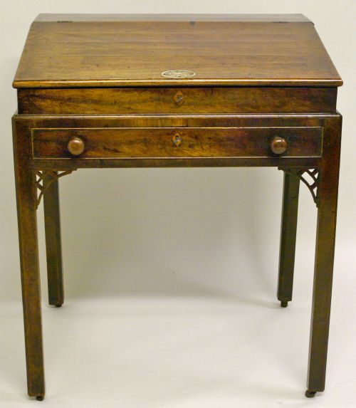 A Chippendale Period Mahogany Writing or Clerks Desk
