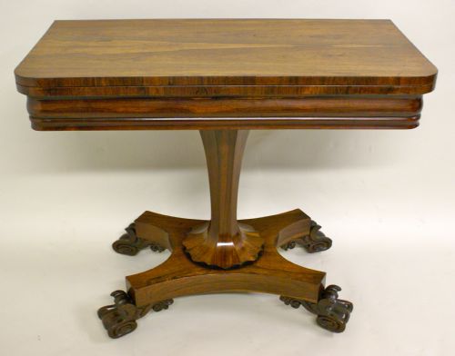 A Lovely Quality Early Victorian Rosewood Card Table