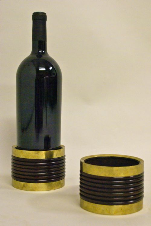 A Pair of Irish Mahogany Magnum, Wine or Champagne Coasters