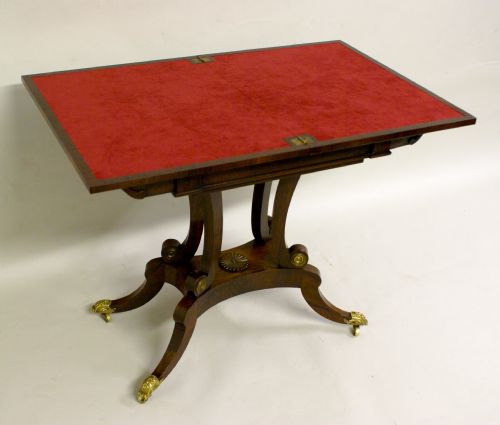 An Unusual William IV Rosewood Games/card Table.