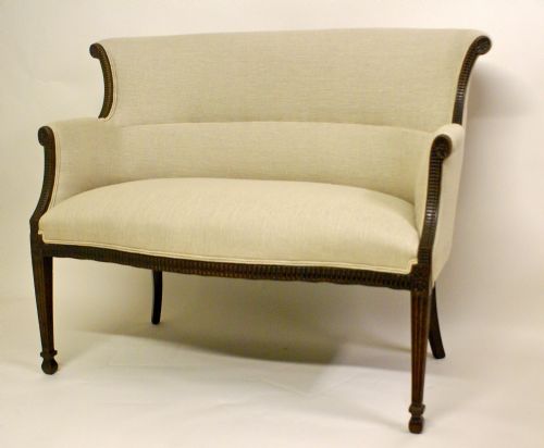 An Elegant Hepplewhite Revival Mahogany Sofa.
