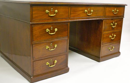 A George III Mahogany Partners Desk