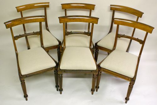 A Quality Set of 6 Late Regency Rosewood Dining Chairs