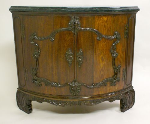 A Rare Chippendale Period Carved Mahogany Corner Cupboard