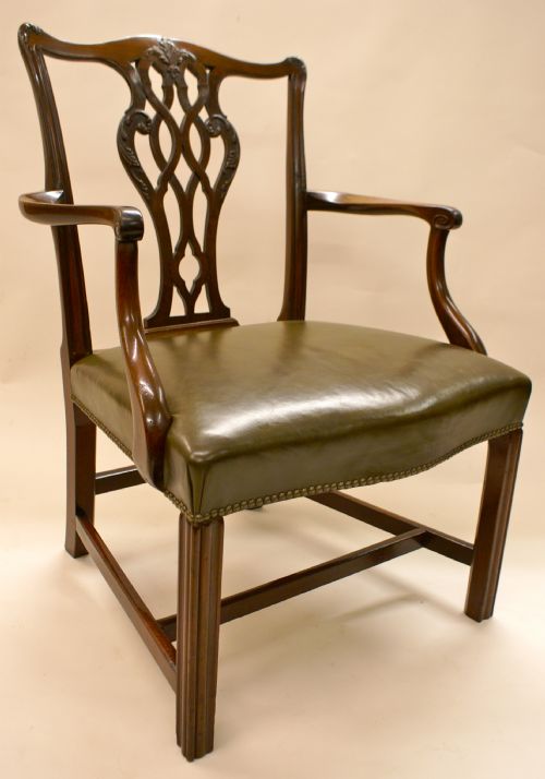 An Impressive Chippendale Period Arm/desk Chair