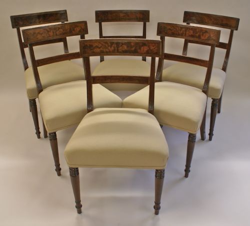 A Set of 6 Regency Mahogany Dining Chairs