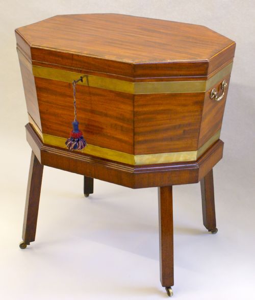 A Very Large George III Mahogany Wine Cooler