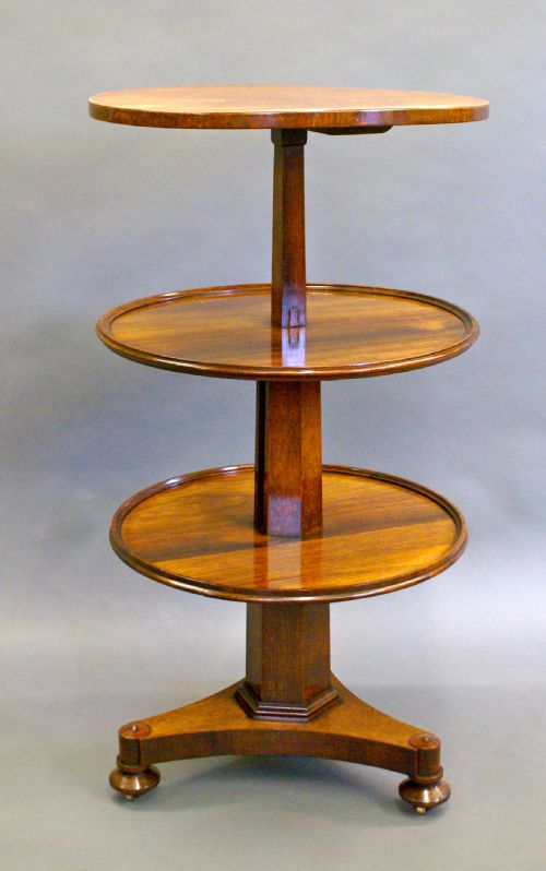 A Highly Unusual Rosewood Metamorphic Dumb Waiter