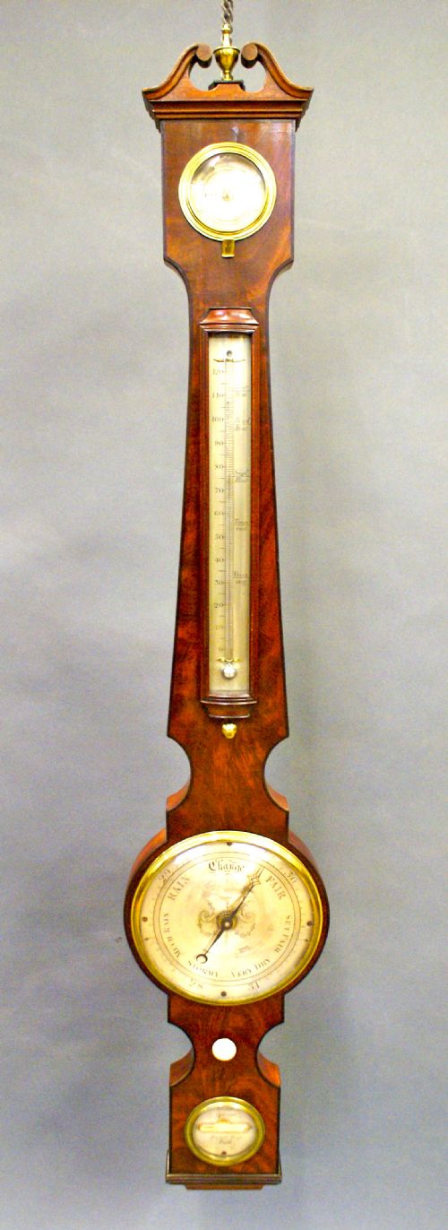 A Rare 6" Dial Wheel Barometer by J. Abraham of Bath