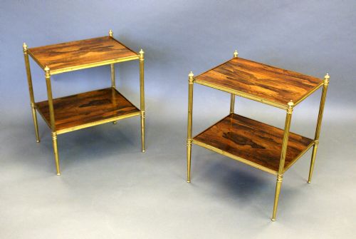 A Superb Quality Pair of Etageres/lamp Tables.