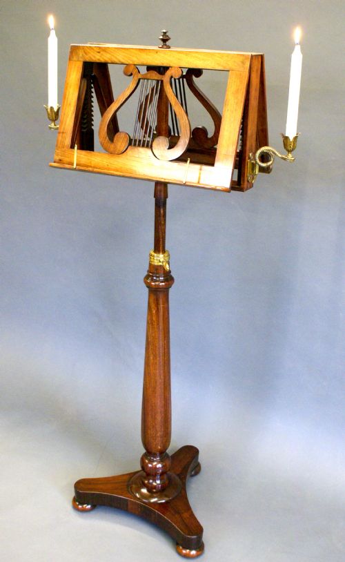 A William IV Indian Rosewood Duet Stand