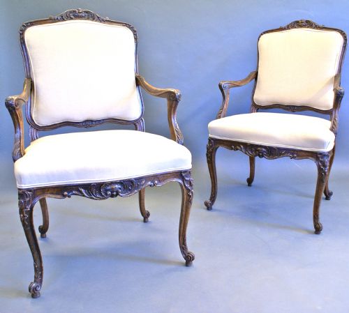 A Superb Pair of French Hepplewhite Style Late 19th Century Arm Chairs.