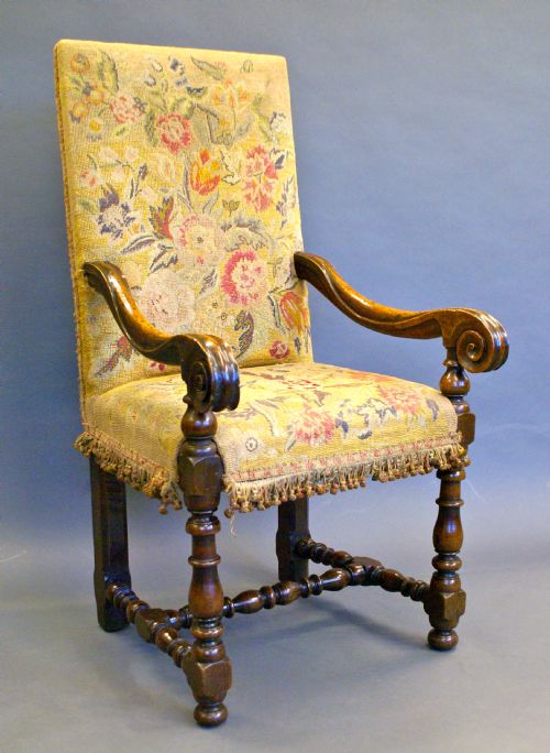 An 18th Century French Walnut Elbow Chair