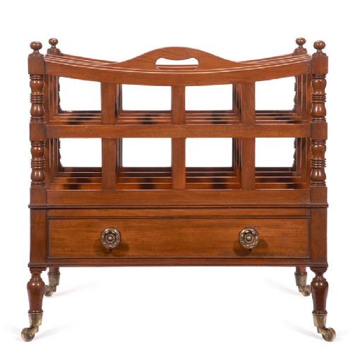 A Good Later George III Cuban Mahogany Four Division Music Canterbury