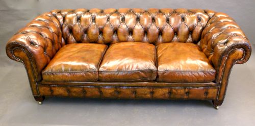 A 1920'S Leather Chesterfield