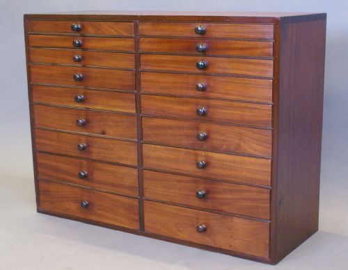 A 19th Century Mahogany Collectors Chest