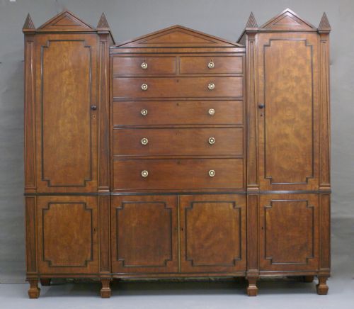 A Superb Regency Mahogany Wardrobe Attributed to Holland & Sons
