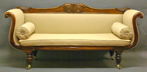 A William IV Mahogany Scroll Ended Sofa.