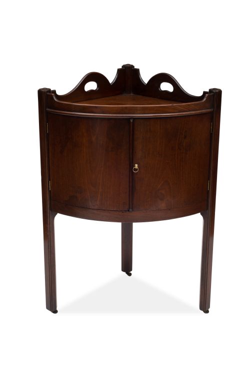 A George III Mahogany Corner Pot Cupboard