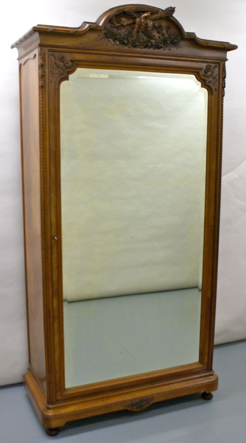 A Superb Quality French Walnut Single Door Wardrobe