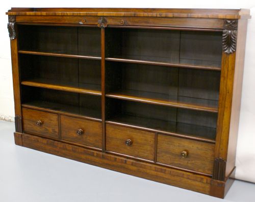 A Late Regency Rosewood Bookcase
