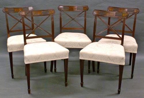 A Fine Set of George III Mahogany Dining Chairs.