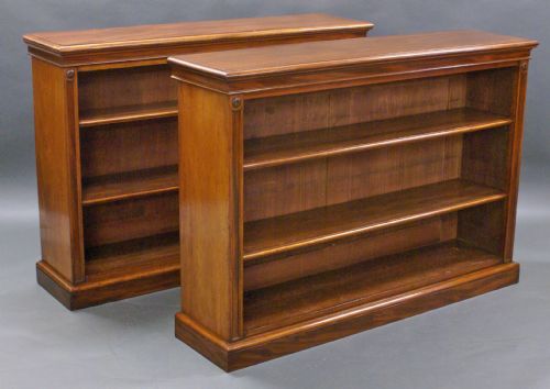 A Pair of Victorian Mahogany Open Bookcases.