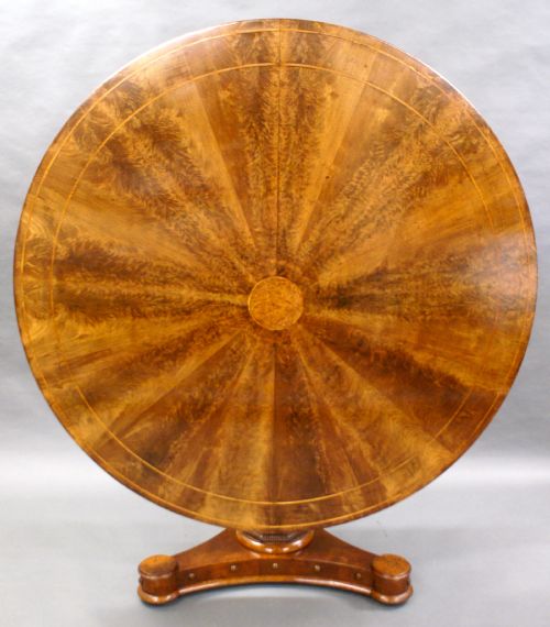A Flame Mahogany, Segmented Center/breakfast Table