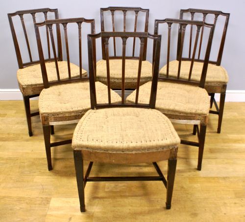 A Set of George III Mahogany Dining Chairs