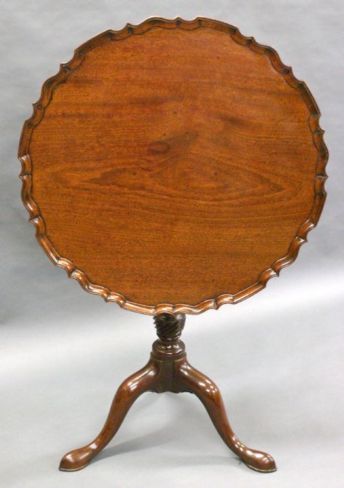 A George III Mahogany, Piecrust Tripod Table