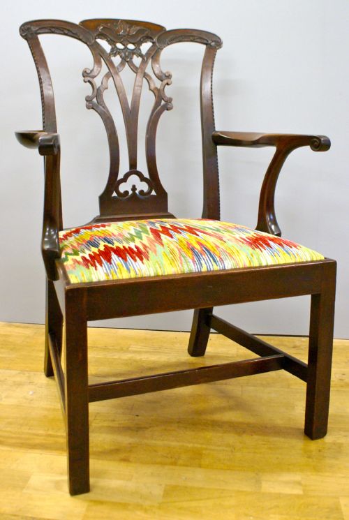 A Chippendale Period Mahogany Arm Chair