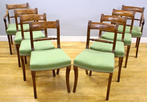 A Set of 8 Regency Period Mahogany Dining Chairs