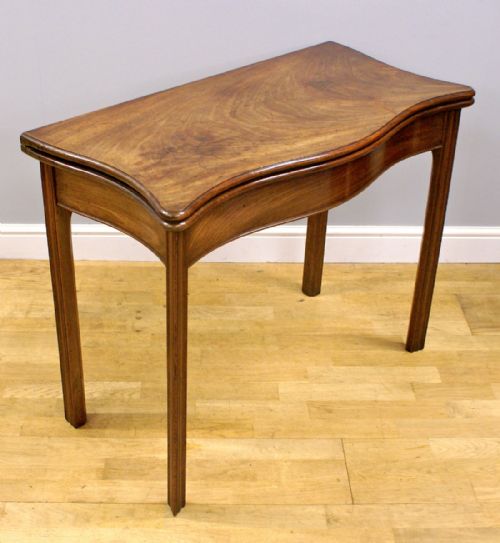 A George III Mahogany Serpentine Card Table