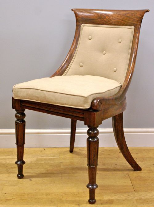 A Late Regency, Simulated Rosewood Tub Chair