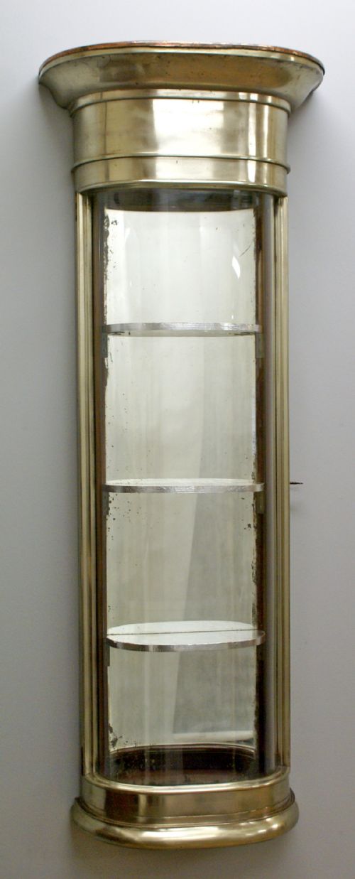 A Mid 19th Century Steel Wall Mounted Shop Cabinet.