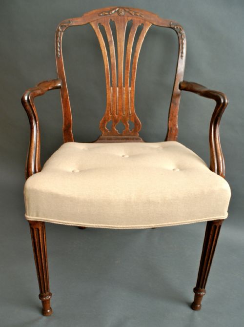 An Adam Period Mahogany Arm Chair