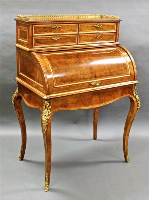 A Superb Quality English Cylinder Bureau