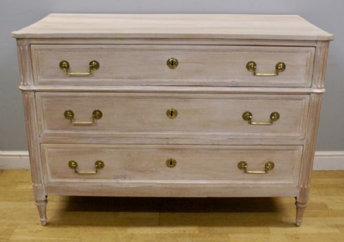 A 19th Century French Limed Walnut Commode/chest