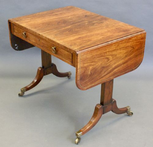 A Fine Regency Rosewood Sofa Table of Small Proportions