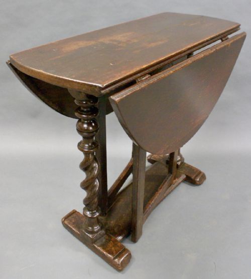 A Rare Charles II Small Oak Gate Leg Table