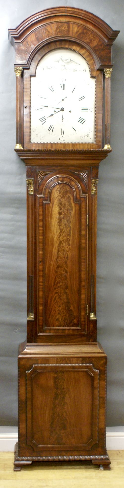 A Very Impressive Mahogany Long Case Clock by J. Jew, Gloucester.