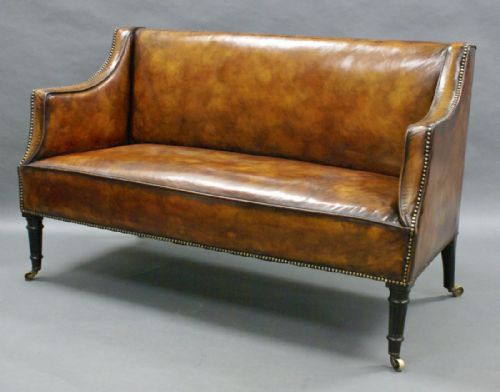 A 19th Century Leather 2 Seat Sofa