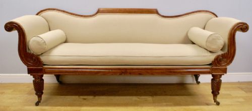 A Late Regency Mahogany Scroll End Sofa