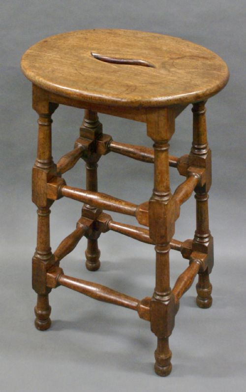 A Very Unusual George III Mahogany Stool