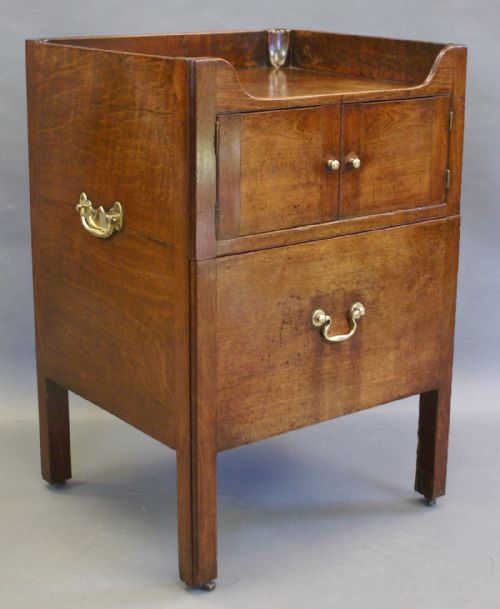 George III Mahogany Tray-top Bedside Commode